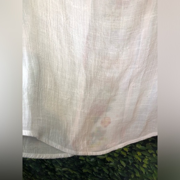 Anthropologie Fig and Flower Multicolored Embellished 3/4 Sleeve Blouse PM - Picture 12 of 14